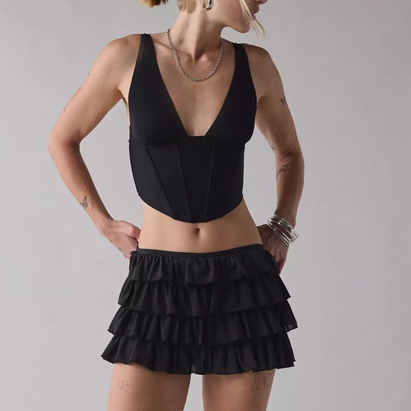 URBAN OUTFITTERS Out From Under Kenzie Corset Black M - Picture 2 of 5